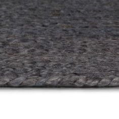 Petromila vidaXL Ručne vyrobený koberec tmavosivý 180 cm jutový okrúhly