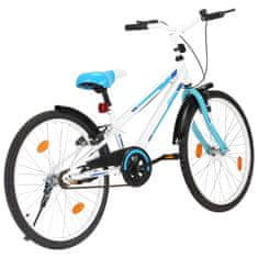 Vidaxl Detský bicykel modro-biely 24 palcový