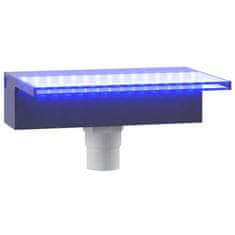Vidaxl Vodopádový prepad s RGB LED diódami akryl 30 cm