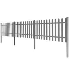 Vidaxl Latkový plot so stĺpikmi 3 ks, WPC 600x60 cm
