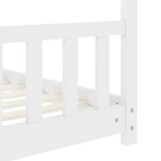 Vidaxl Detský posteľný rám biely 80x160 cm borovicový masív