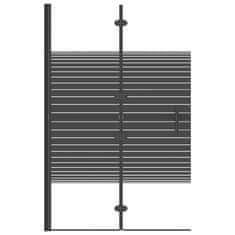 Vidaxl Skladací sprchový kút ESG 80x140 cm čierny