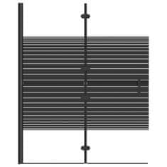 Vidaxl Skladací sprchový kút ESG 100x140 cm čierny