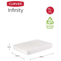 Vidaxl Curver Sada úložných boxov Infinity 4 ks biela s vrchnákmi 11 l +17 l