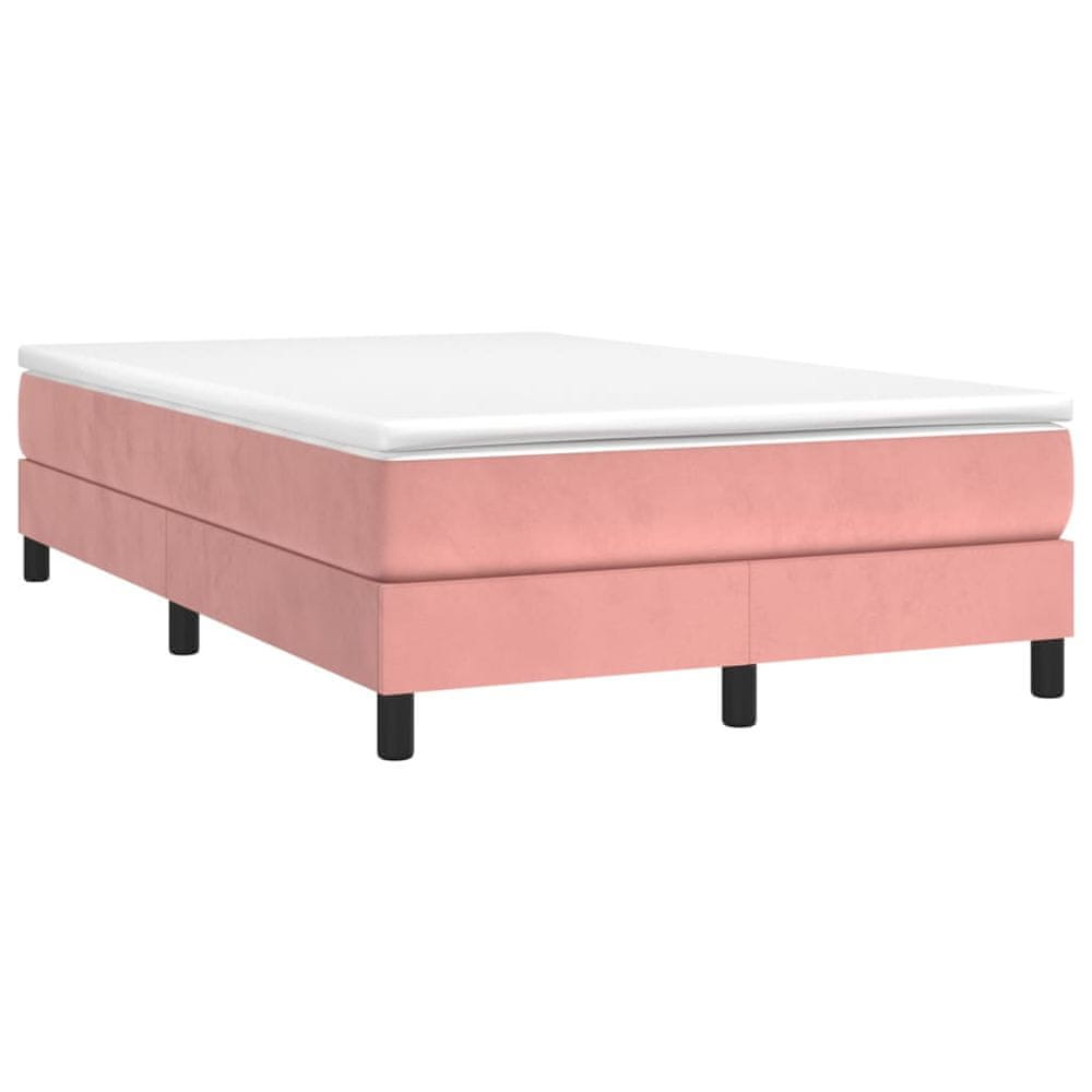 Vidaxl Rám postele ružový 120x200 cm zamat