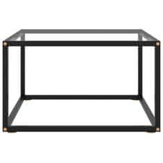 Vidaxl Konferenčný stolík, čierny, tvrdené sklo 60x60x35 cm