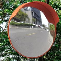 Vidaxl Konvexné dopravné zrkadlo, PC plast, oranžové 45 cm, do exteriéru