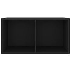 Vidaxl Box na vinylové platne čierny 71x34x36 cm drevotrieska