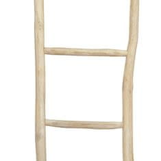 Vidaxl Vešiak na uteráky, rebrík s 5 priečkami, teakové drevo, 45x150 cm, prírodná