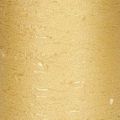 Homla RUSTIC sviečka, zlatá 7x15 cm