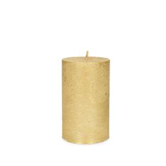 Homla RUSTIC sviečka zlatá 7x11 cm