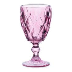Homla Pohár na víno LUNNA ružový 4 ks. 0,31l