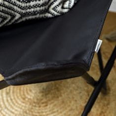 Homla BUTTERFLY náhradné sedadlo pre kreslo - čierna ekokoža 76x97 cm