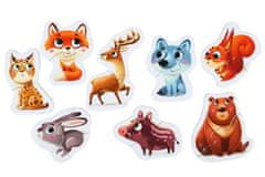 Rappa Lesné zvieratká - náučné puzzle 8 zvieratiek - 16 dielov