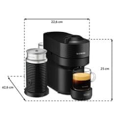 NESPRESSO kávovar na kapsle De'longhi Vertuo Pop černé EVN90.BAE + Aeroccino