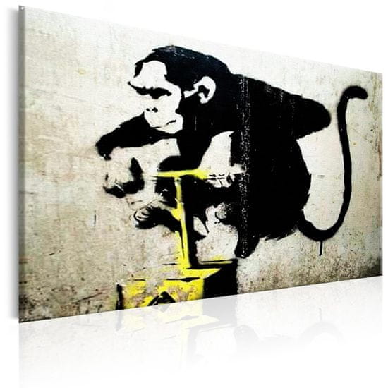 Artgeist Obraz - Banksyho opičí detonátor 120x80