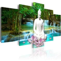 Artgeist Obraz - Zenový vodopád 100x50 obraz na plátne s dreveným rámom