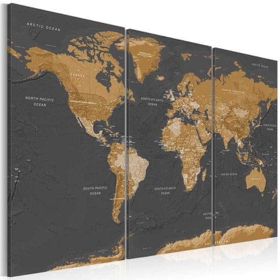 Artgeist Obraz - Mapa sveta: Moderná estetika 90x60