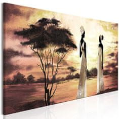 Artgeist Obraz - Africká bohyňa 120x40 obraz na plátne s dreveným rámom