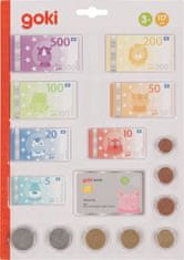 Goki Detské peniaze s kreditnou kartou - Zvieratkové eurá