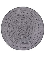 NORTHRUGS Kusový koberec Twin-Wendeteppiche 105418 Night Silver kruh – na von aj na doma 140x140 (priemer) kruh