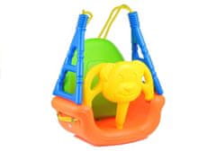 Lean-toys Pohodlná hojdačka Teddy Bear Swing 3v1 s nastaviteľným vedrom 6 m +