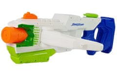 Lean-toys Vodná pištoľ 1000 ml Modro-biela Výsuvné ramená