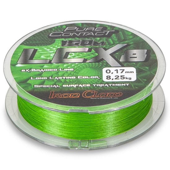 Iron Claw šnúra LCX8 150m 0,26mm zelená