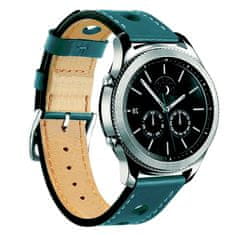 BStrap Leather Italy remienok na Samsung Galaxy Watch 3 45mm, dark teal