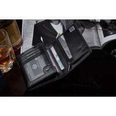 ZAGATTO pánska kožená peňaženka - čierna ZG-001-BAR