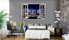 Artgeist Obraz - Okno: Pohľad na New York 120x80 obraz na plátne s dreveným rámom