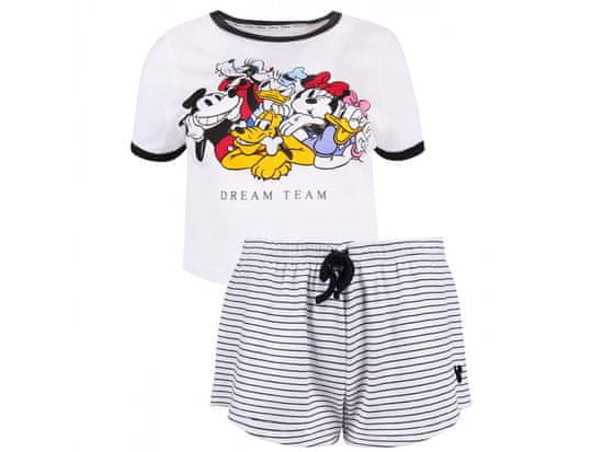 Disney Bielo-čierne dámske pruhované pyžamo Mickey Mouse DISNEY