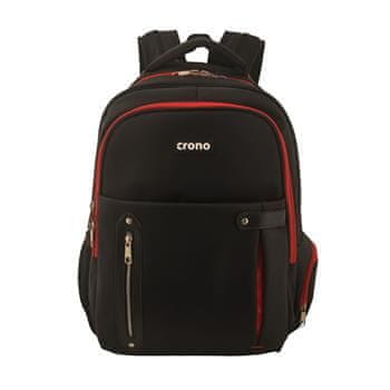 Crono Dakota - batoh na notebook 15.6", čierny + červený