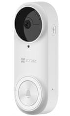 EZVIZ múdra sada DB2 2K (3MP)/ Wi-Fi/ videotelefón/ bezdrôtový zvonček/ rozlíšenie 2000x1504/ IP65/ biela