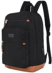 Canyon BPS-5 batoh pre 15.6" ntb, 45 x 31 x 16cm, 22L, USB-A, 3 +4 vrecká + 1 na fľašu, 2 prepážky, dažďu odolný, čierny