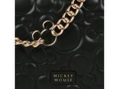 Disney Čierna prešívaná kabelka so zlatou retiazkou Myszka Mickey DISNEY