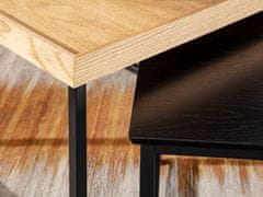 Bruxxi Konferenčný stolík Love (SADA 2 ks), 110 cm, čierna