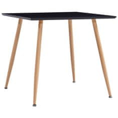 Vidaxl Jedálenský stôl, čierno dubový 80,5x80,5x73 cm, MDF