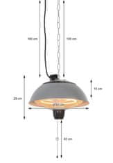 ProGarden Ohrevná vykurovacia lampa na zavesenie infražiarič 1500W