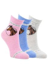 RS Detské ponožky s koníkom BLEDOSIVÁ EU 23-26