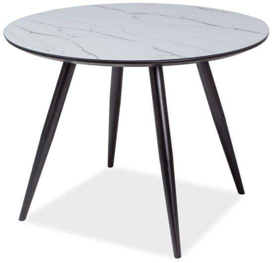 CASARREDO Okrúhly jedálenský stôl IDEAL čierna/mramor