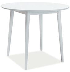 CASARREDO Jedálenský stôl okrúhly LARSON 90x90 cm biela
