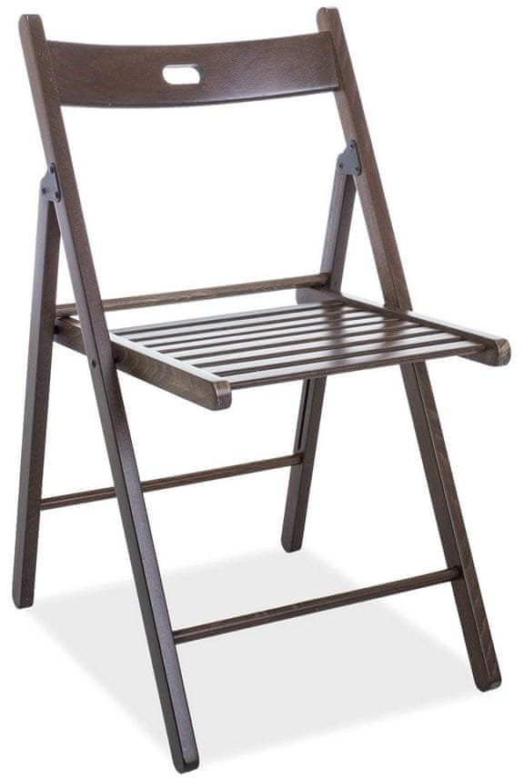 CASARREDO Drevená skladacia stoličky SMART II tmavý orech