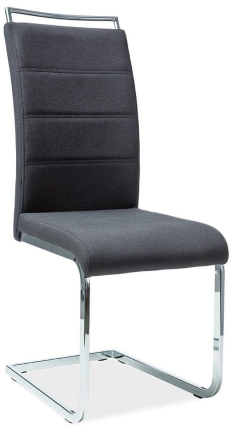 CASARREDO Jedálenská čalúnená stoličky H-441 čierna látka