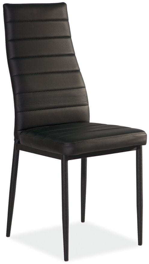 CASARREDO Jedálenská čalúnená stoličky H-261C čierna