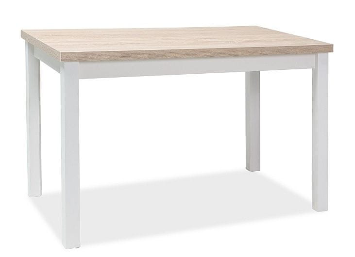 CASARREDO Jedálenský stôl ADAM 100x60 dub sonoma/biela mat
