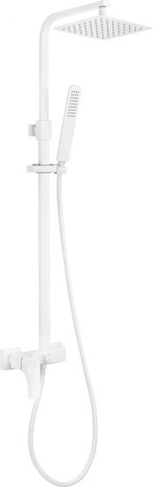 Deante Hiacynt biela - sprchový stĺp, so sprchovou batériou (NAC_A1QM)