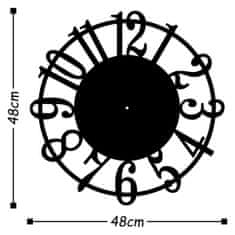 Wallity Dekoratívne nástenné hodiny Molor 48 cm čierne