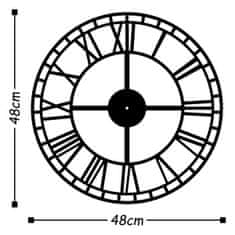 Wallity Dekoratívne nástenné hodiny Metala 48 cm čierne