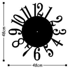 Wallity Dekoratívne nástenné hodiny Polas 48 cm čierne